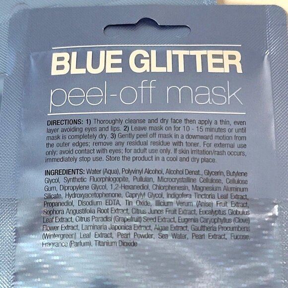 Masque Bar Blue Glitter Peel Off Face Mask Korean Moisturize Soothe Lot of 10 - Picture 4 of 7
